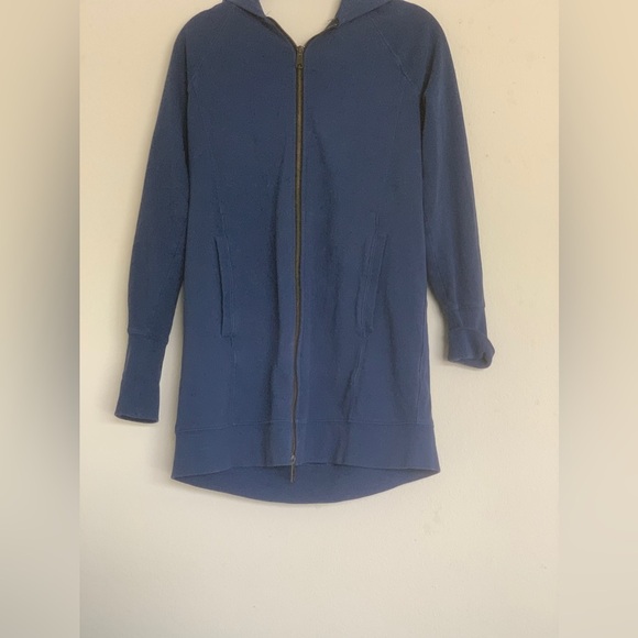Life is good zip jacket hoodie blue oversized Size S - Picture 10 of 10